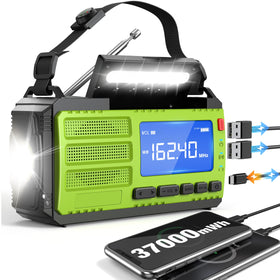 Rychi front panel display showing HD LCD and weather alerts for quick updates