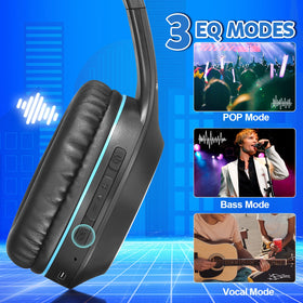 Rydohi foldable lightweight headset designed for travel and easy storage.