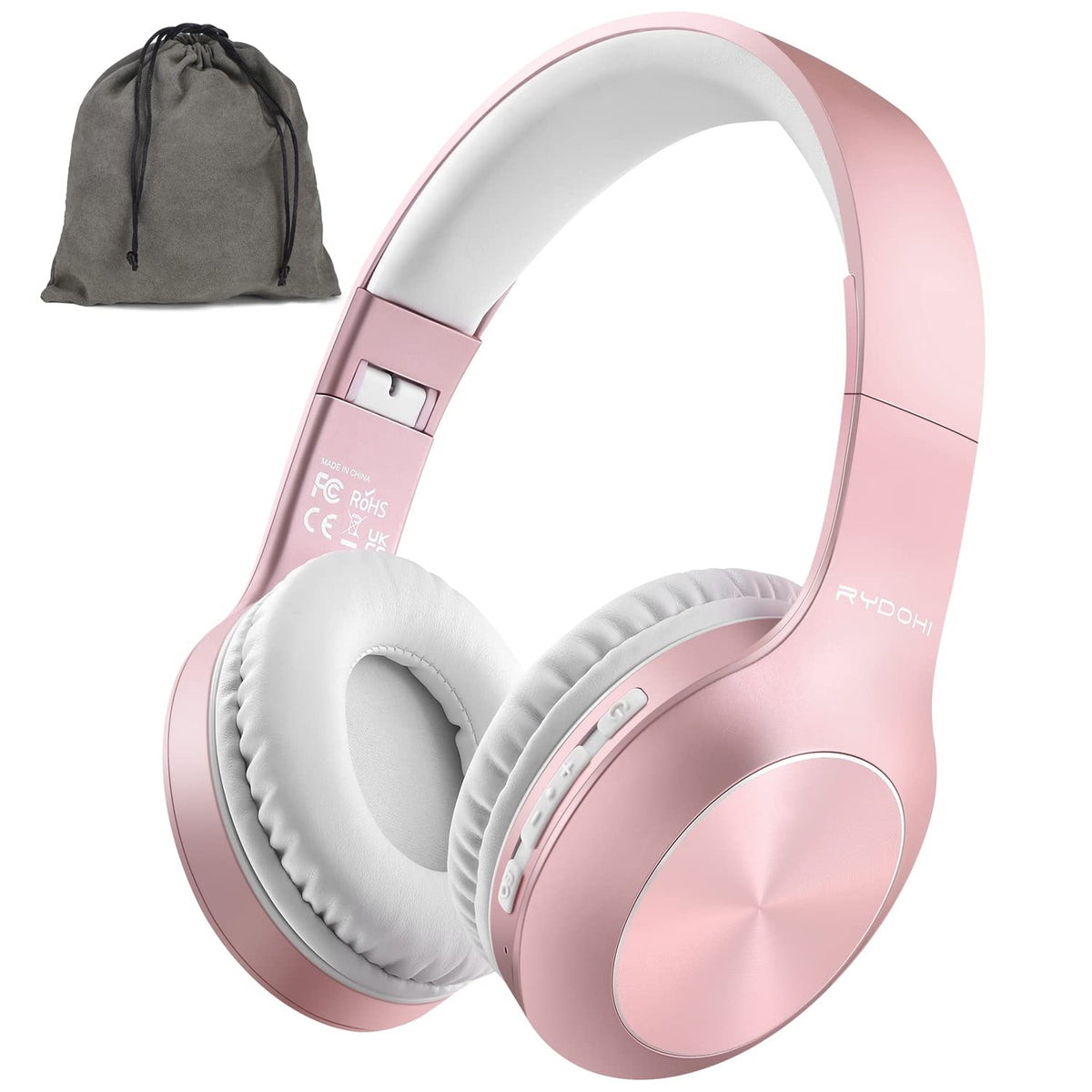 Rydohi headphones foldable over-ear design for compact travel and storage
