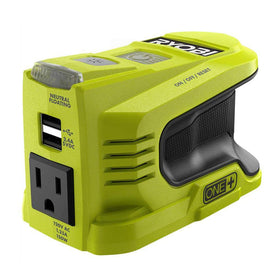RYOBI front view of power source showing compact design and quick replacement benefit