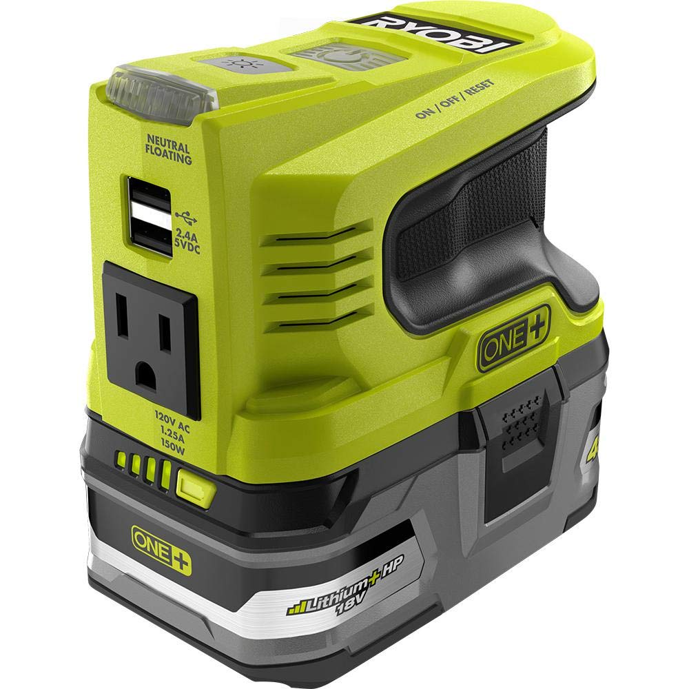 RYOBI next to ruler for scale conveying compact size and transport convenience benefit