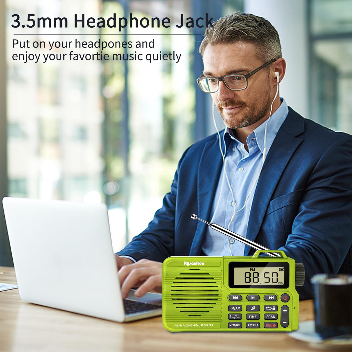 Rysamton compact lanyard design for hands-free portability.