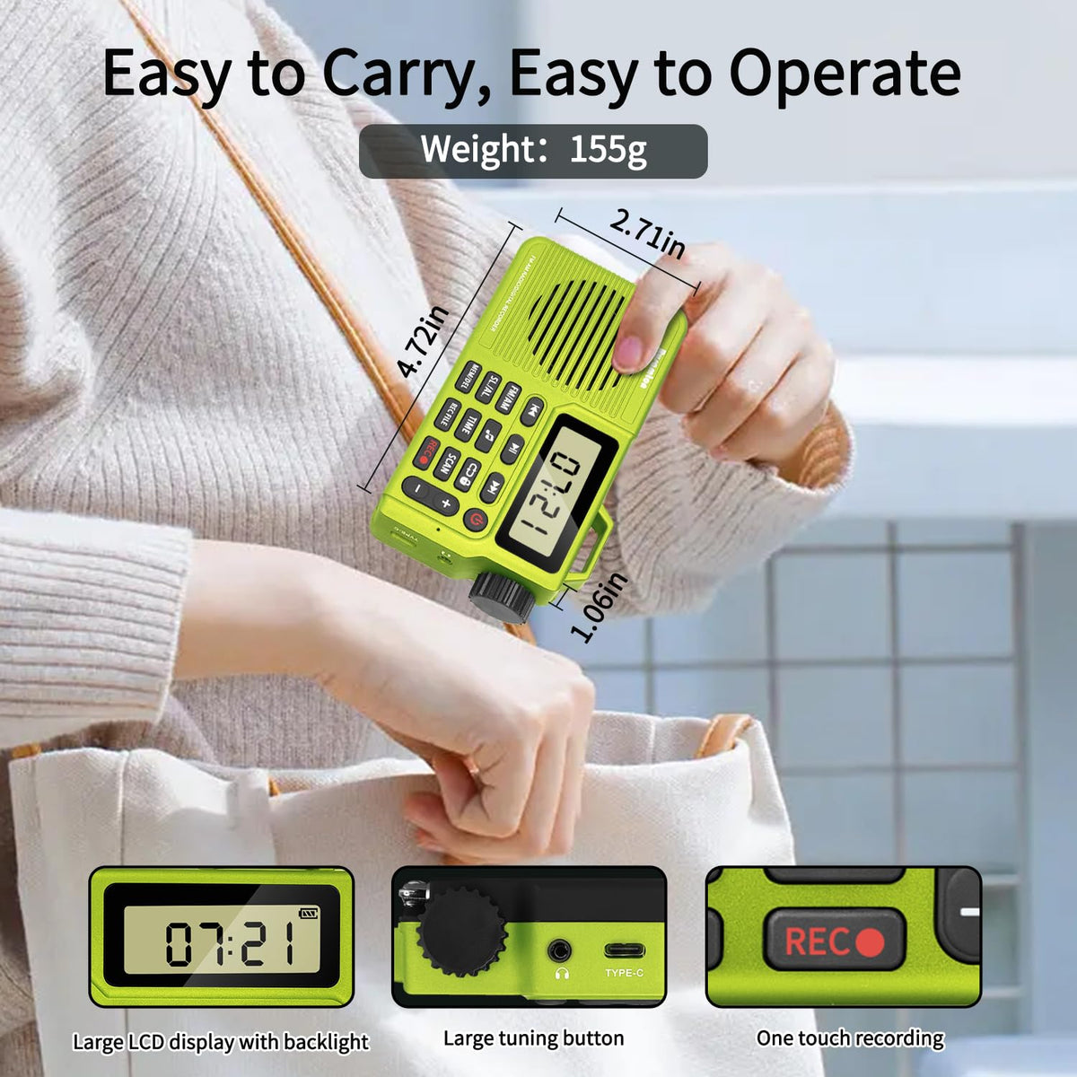 Rysamton TF card music playback for expanded storage and playback.