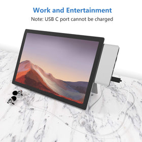 Rytaki lifestyle desk setup with hub for productive multi-monitor workspace