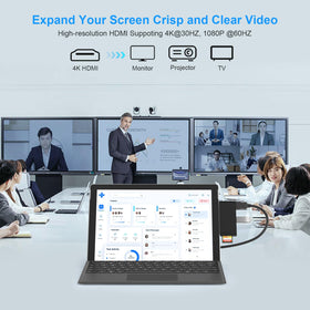 Rytaki Surface Pro Dock 4K/1080p output lets you mirror or extend to HDTV