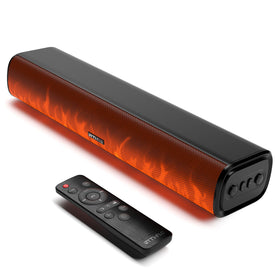 Rythflo 60W soundbar front view delivering clear, balanced audio for TV nights.