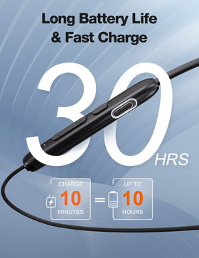 Rythflo magnetic earbuds close-up highlighting secure snap and tangle-free storage