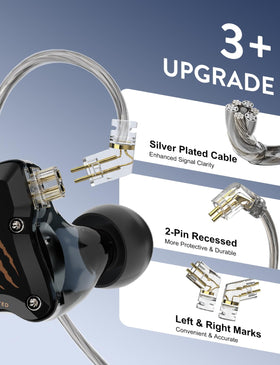 Rythflo earbuds in ear during gaming session, emphasizes precise audio cues