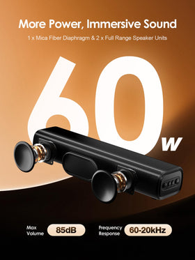 Rythflo LED mood lighting across the front enhances cinematic ambience.