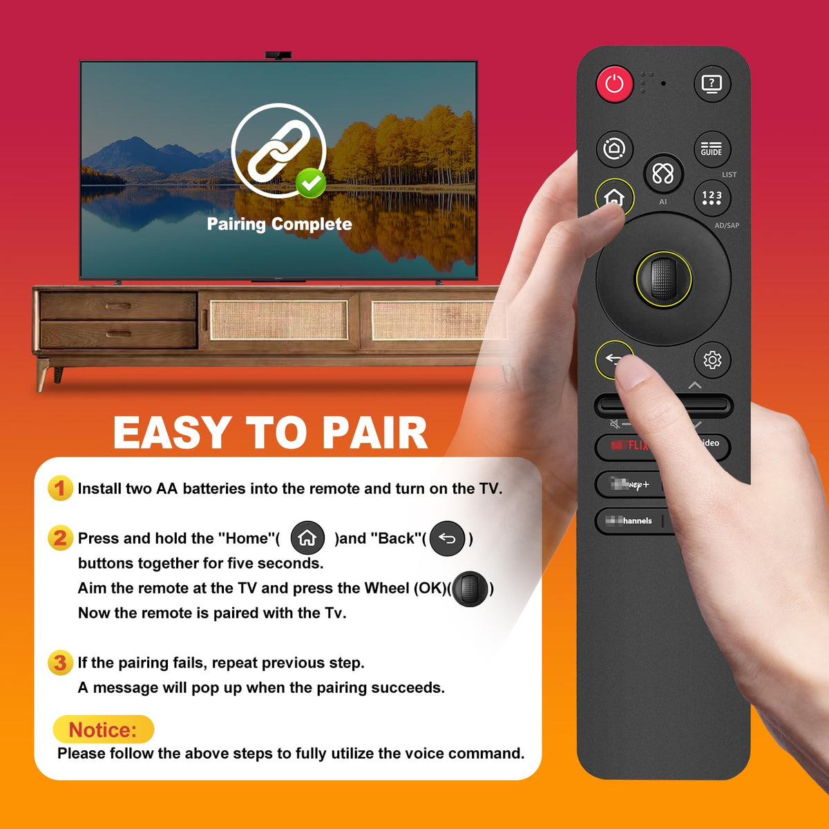 Rytuqo MR25GA remote enables AI voice search and app launches