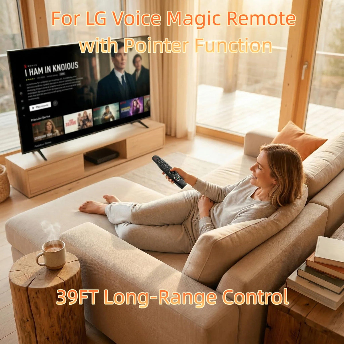 Ryzhrrzs LG-compatible remote simplifies pairing and quick setup.