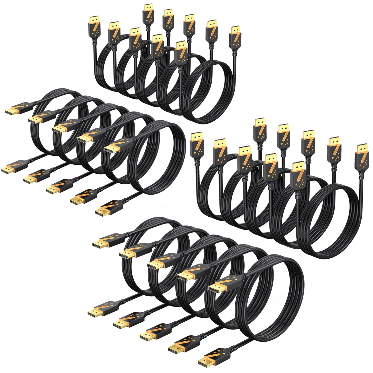 RyzzRooa DisplayPort cable 6ft, sturdy build for tidy desks and reliable connections
