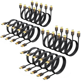 RyzzRooa DisplayPort cable 6ft, sturdy build for tidy desks and reliable connections
