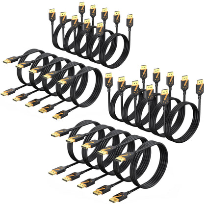RyzzRooa DisplayPort cable 6ft, sturdy build for tidy desks and reliable connections