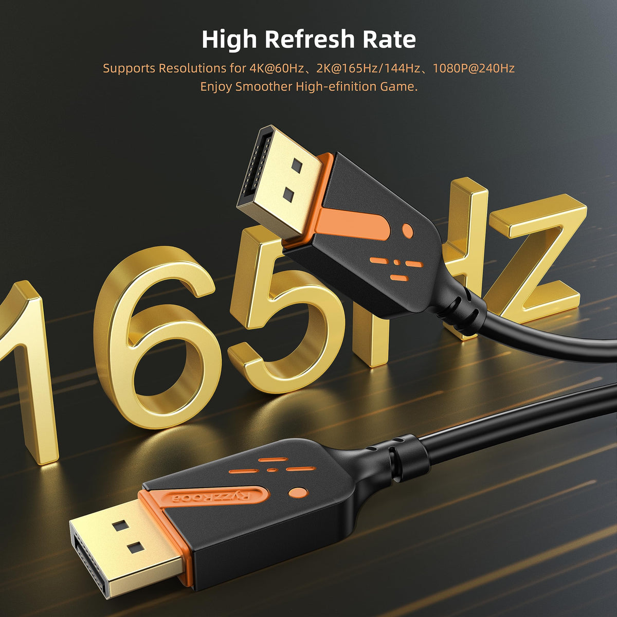 RyzzRooa gold-plated DP connectors promise durable, high-quality performance