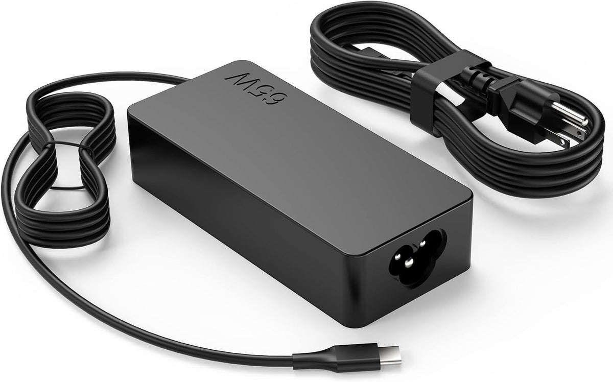 S SKSTYLE 65W USB-C charger block powers laptops quickly.