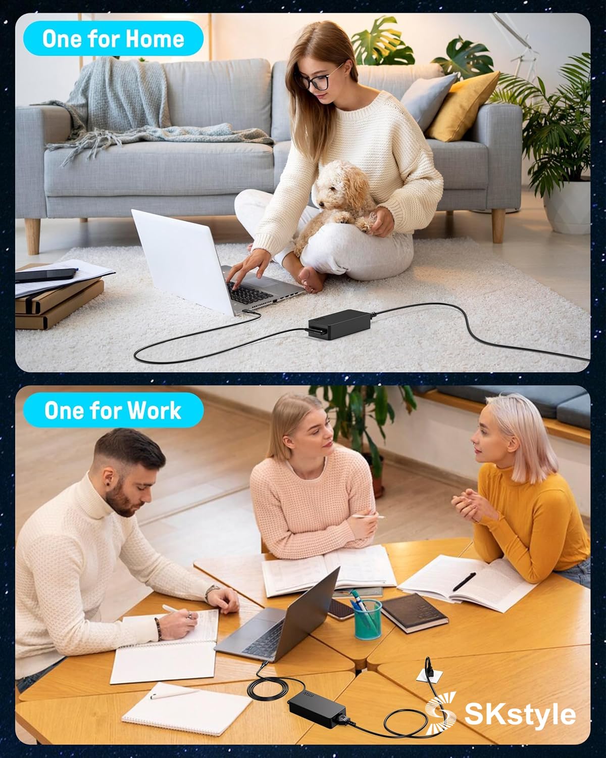 S SKSTYLE 65W USB-C charger compact portable design for travel.