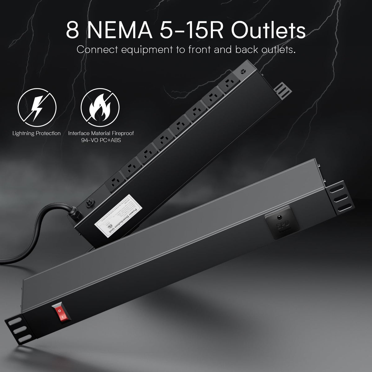 Sabethe PDU-03 mounting screws and holes for quick rack installation
