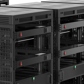 Sabethe PDU-03 beside ruler showing compact 1U height for space-saving deployment