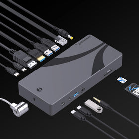 SABRENT DS-T4MF in a multi-monitor home/office setup.