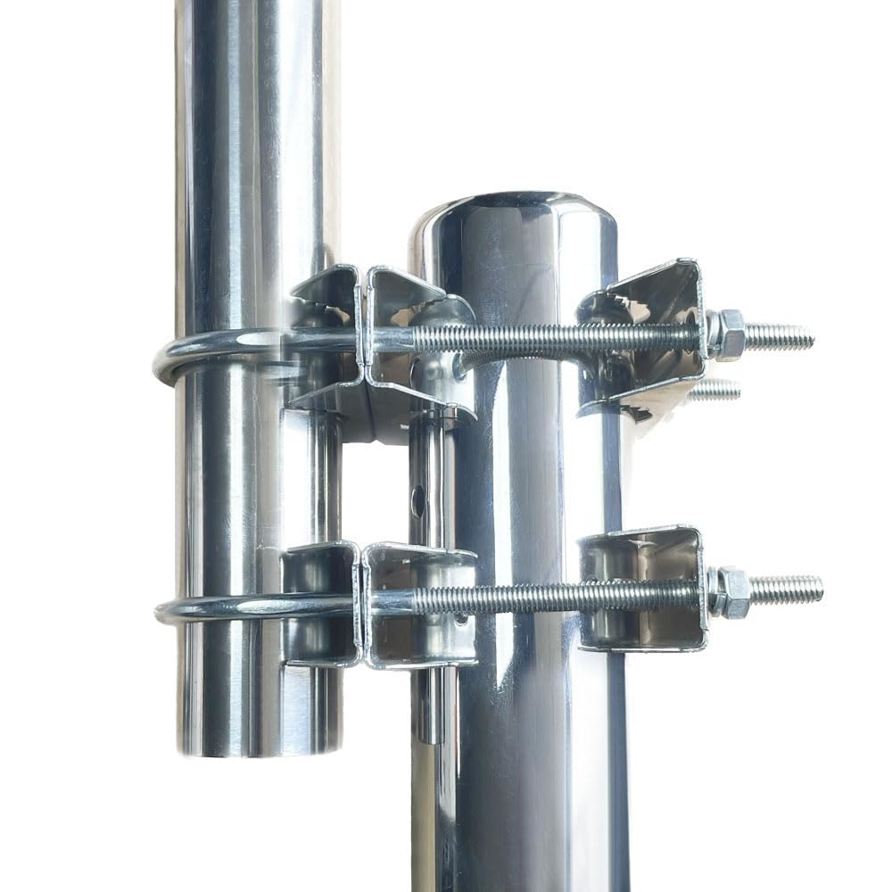 Sactulaz mast jaw detail shows robust clamping for pole stability in harsh weather.