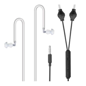 SafeSleeve EMF Air Tube Headphones front view highlighting anti-radiation design for comfortable listening.