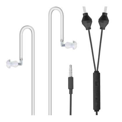 SafeSleeve EMF Air Tube Headphones front view highlighting anti-radiation design for comfortable listening.
