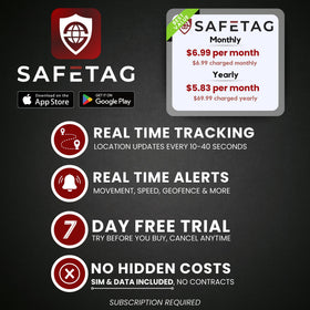 SafeTag Mini 4G on van dashboard showing live tracking and fleet monitoring benefit