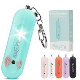 SaForFe Aqua personal safety alarm secured to a bag for everyday safety