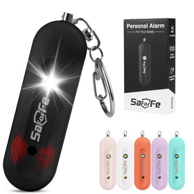 SaForFe front view showing compact alarm and branding, improves visible protection