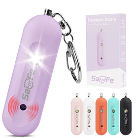 SaForFe front view wisteria color showing compact alarm and clip for easy carry