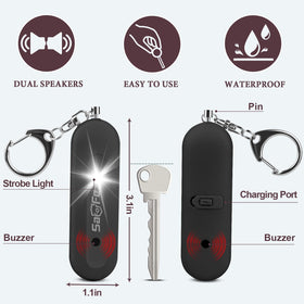 SaForFe alarm with LED siren for night visibility.