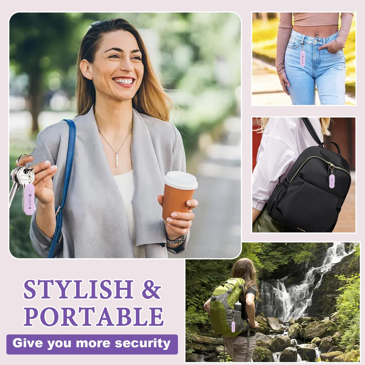 SaForFe next to keys to show size and portability for pocket or purse convenience