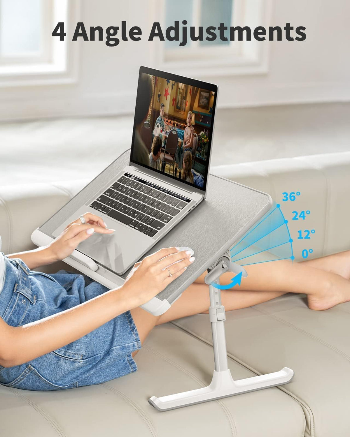 SAIJI angle adjustment clamps detail illustrating secure tilt and ergonomic viewing