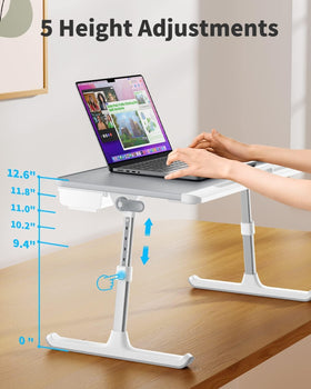 SAIJI drawer open with pens and charger showing handy storage benefit