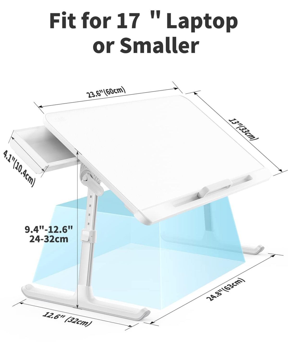 SAIJI laptop bed tray supports multiple uses as desk, TV tray, or study surface.