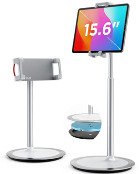 SAIJI front view showing silver stand and secure device support benefits