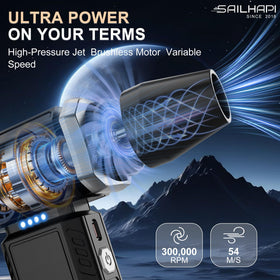 SAILHAPI array of three nozzles and four brushes for versatile cleaning tasks