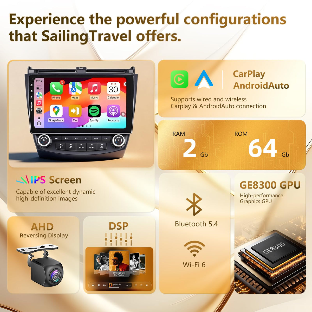 SailingTravel Accord7 QLED screen provides bright colors from any angle.