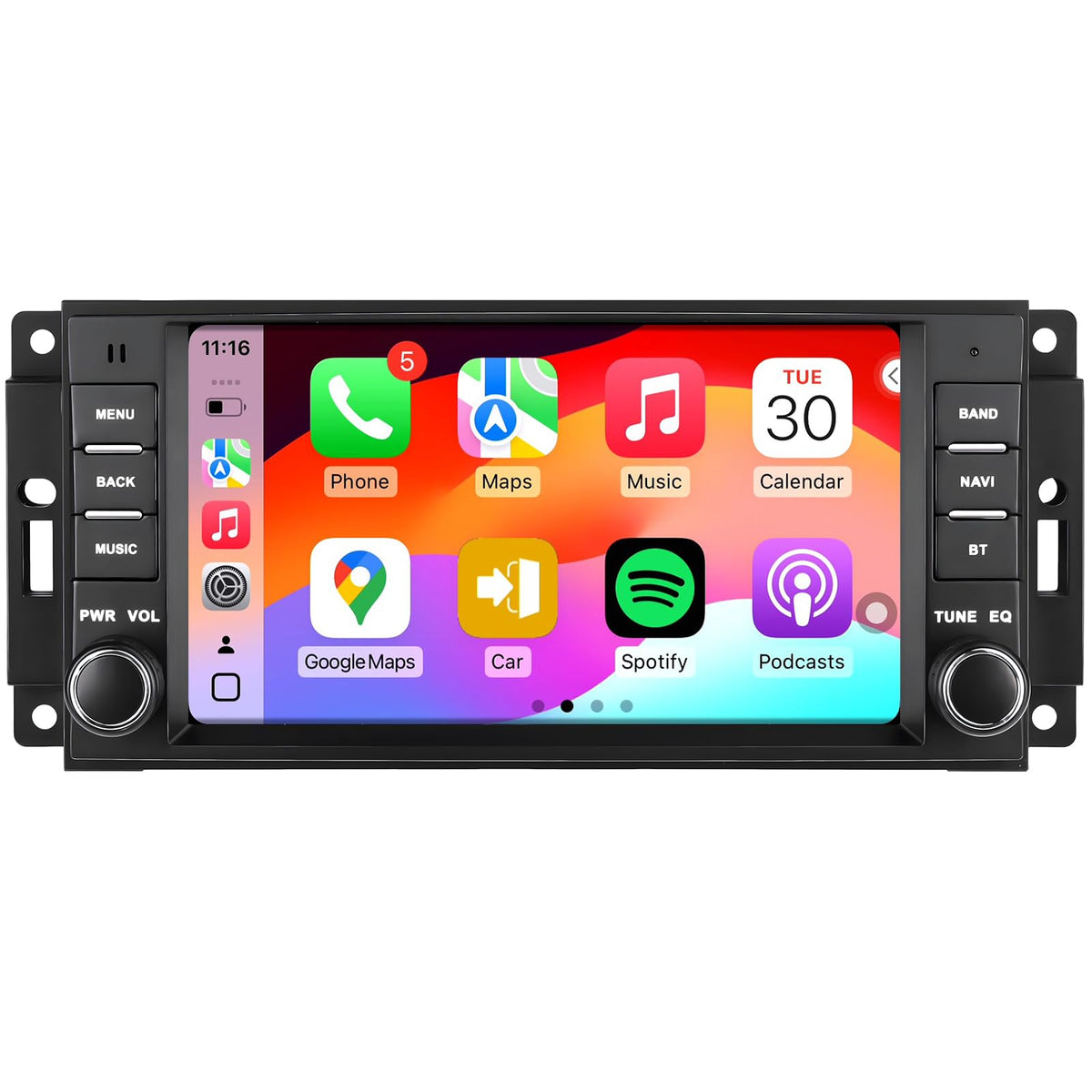 SailingTravel front panel display showing clear icons and phone integration benefit