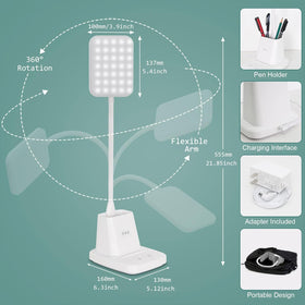 Sailstar lamp next to phone to show scale and phone stand benefit while wireless charging