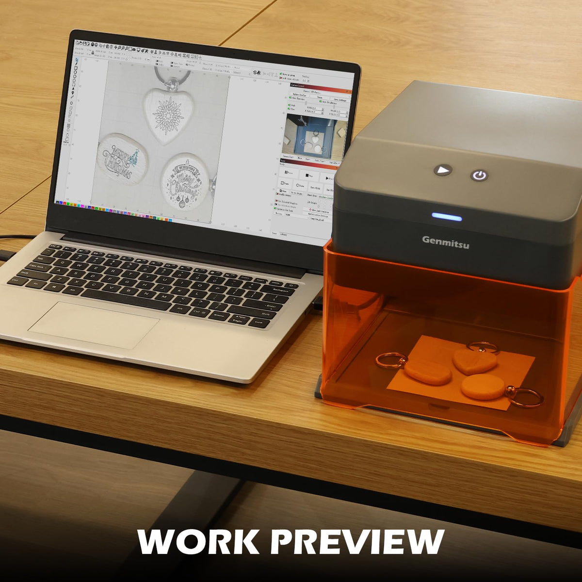 SainSmart Genmitsu Camera integrates with LightBurn for streamlined workflow.