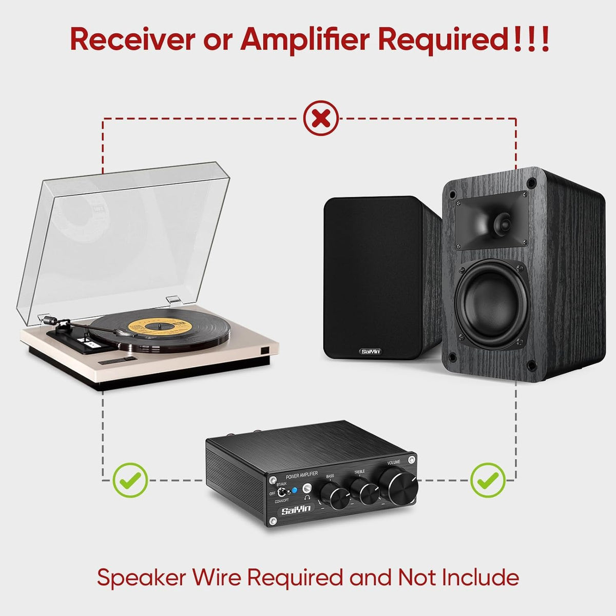 Saiyin 3.5-inch woofer closeup emphasizing tight, punchy bass