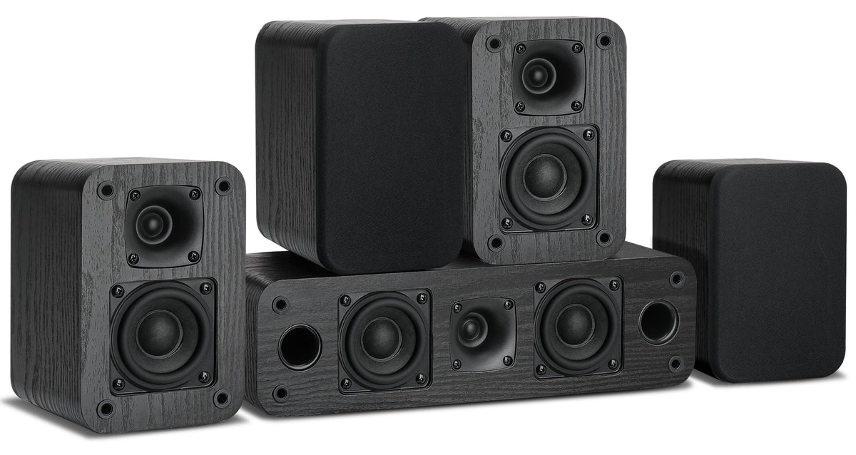 Saiyin 5.0 surround speakers front-left for immersive dialogue and crisp highs