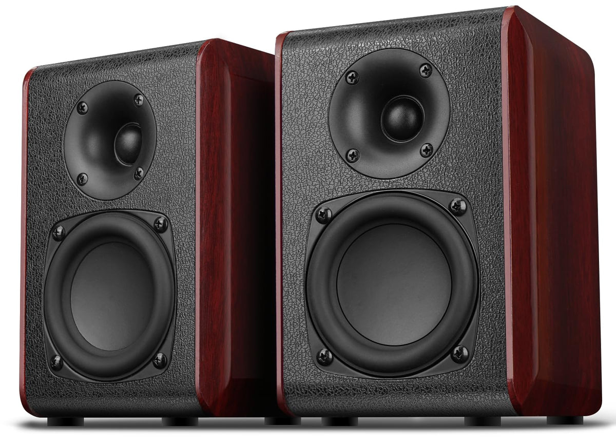 Saiyin bookshelf speaker front view showing elegant finish and clear sound