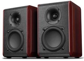 Saiyin bookshelf speaker front view showing elegant finish and clear sound