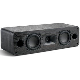 Saiyin center speaker front view showing slim wood cabinet and balanced sound