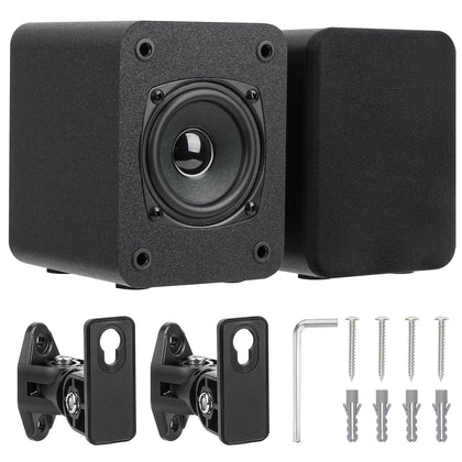 Saiyin front view of passive surround speakers showing grill and compact design benefit clarity