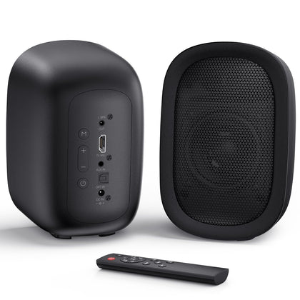 Saiyin front view pair showing elegant cabinets and stereo imaging benefit