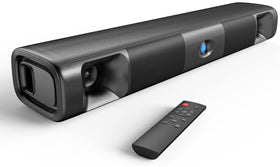 Saiyin front view showing slim profile and balanced speakers for better TV sound